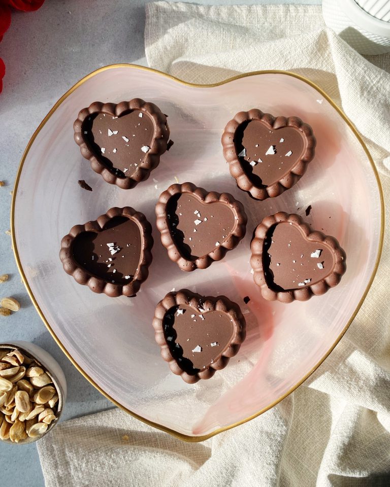 Healthy Vegan Chocolate Peanut Butter Hearts