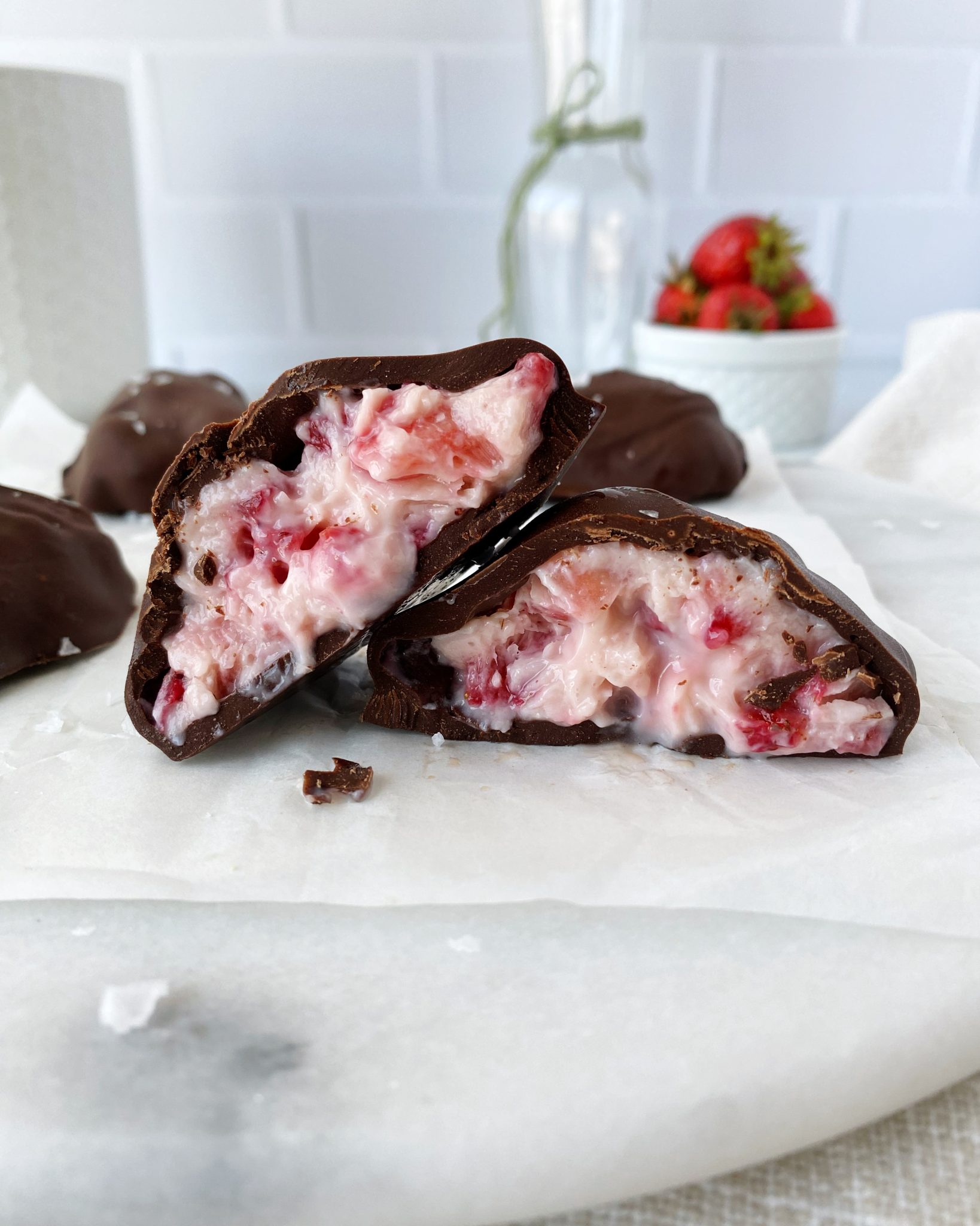 Vegan Chocolate Covered Strawberry Yogurt Clusters Riri's Recipes