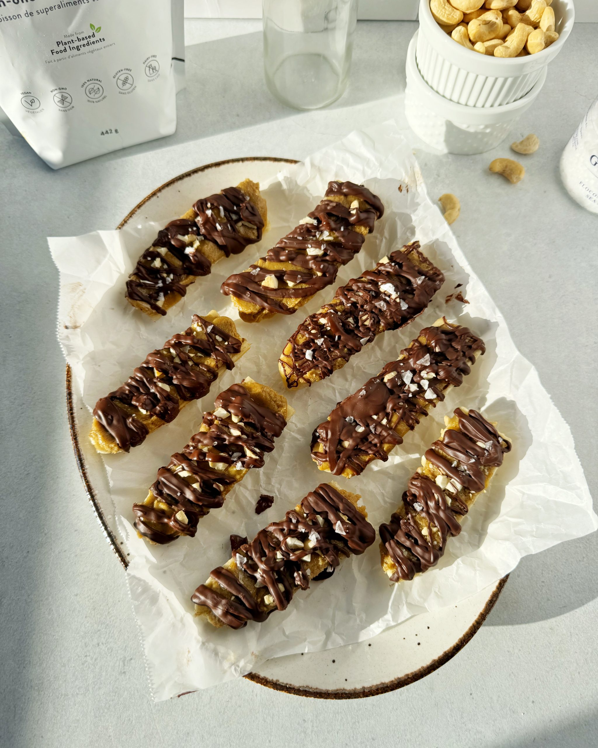 Banana Snickers Bites