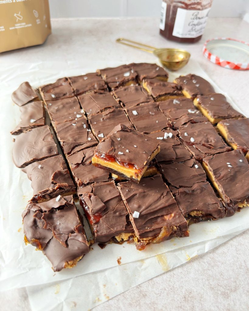 peanut butter and jelly date bark