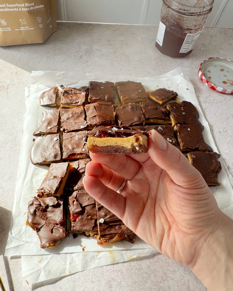 peanut butter & jelly date bark