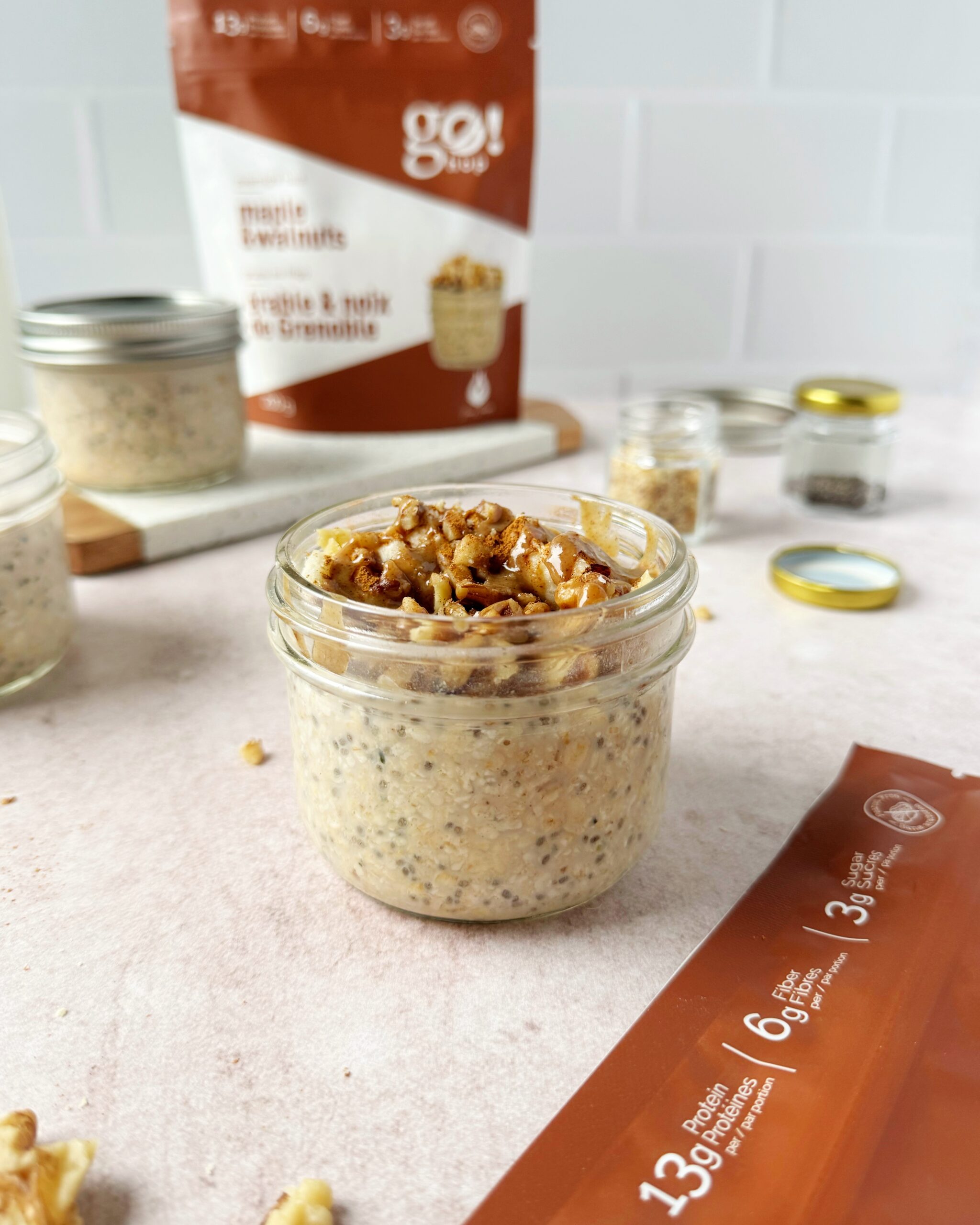 maple walnut overnight oats