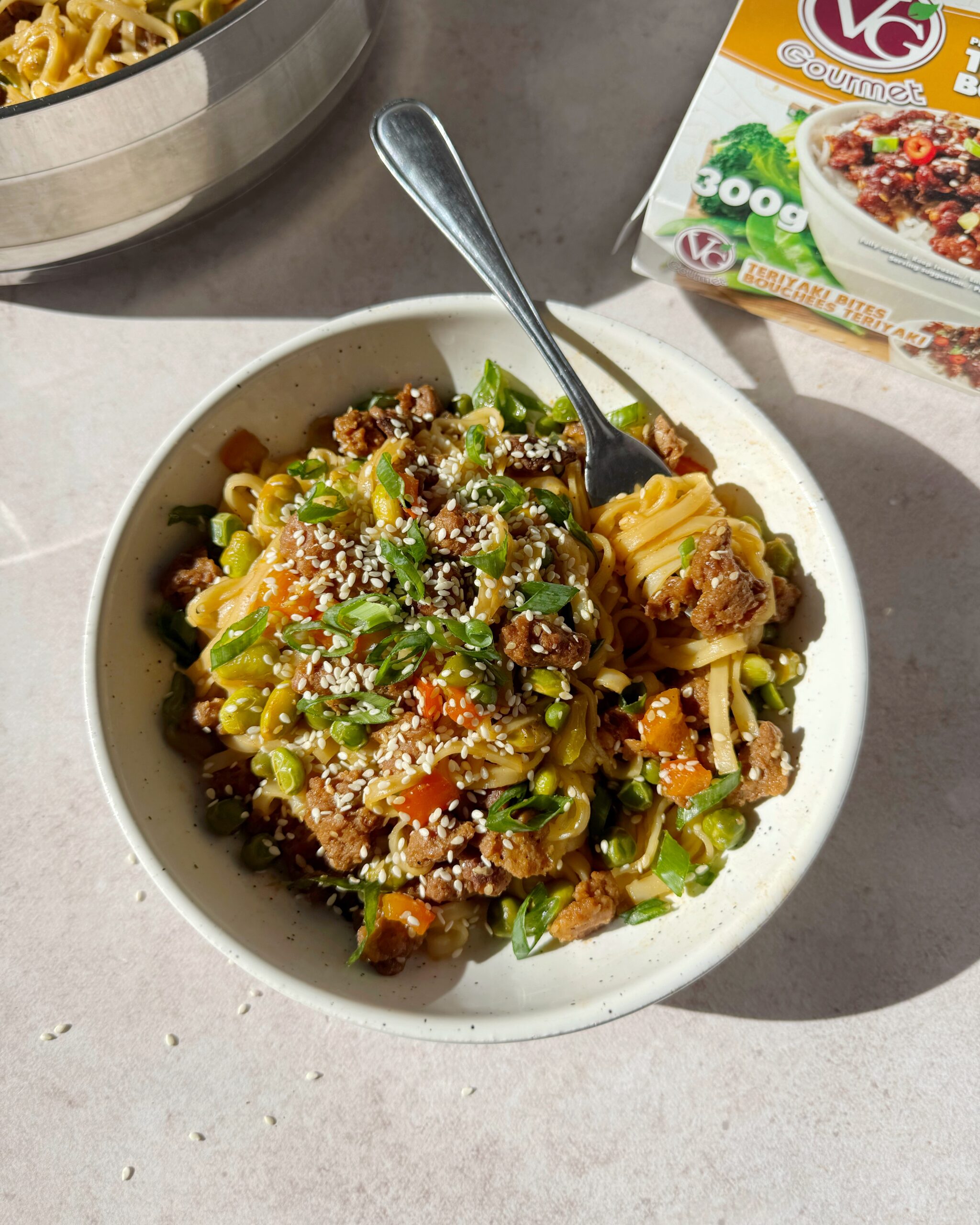 vegan teriyaki noodles