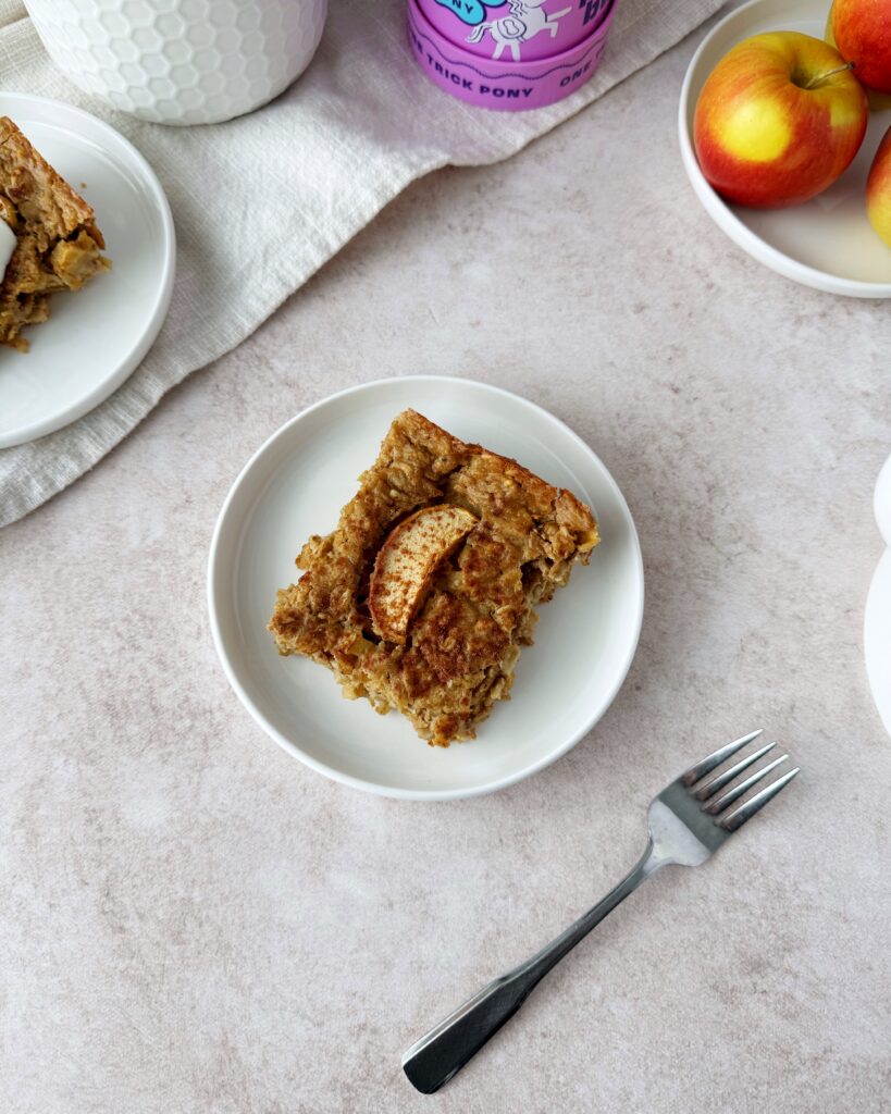 slice of apple baked oatmeal