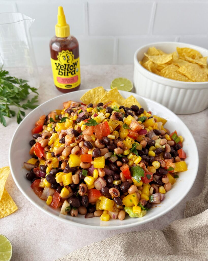 cowboy caviar with hot sauce dressing