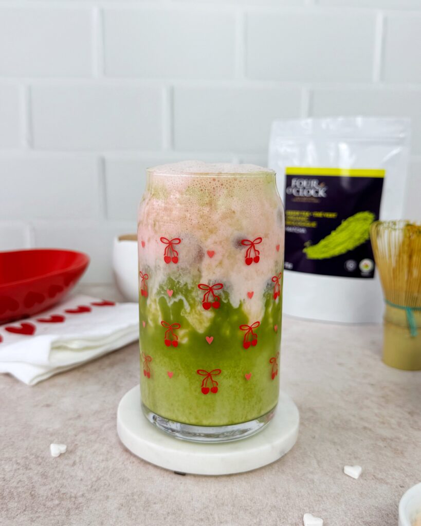 strawberry cold foam matcha