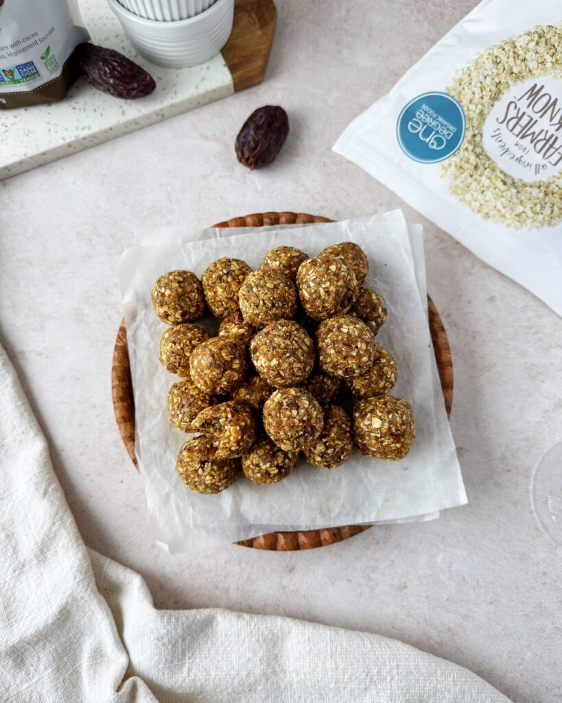 granola energy bites with one degree sprouted oats