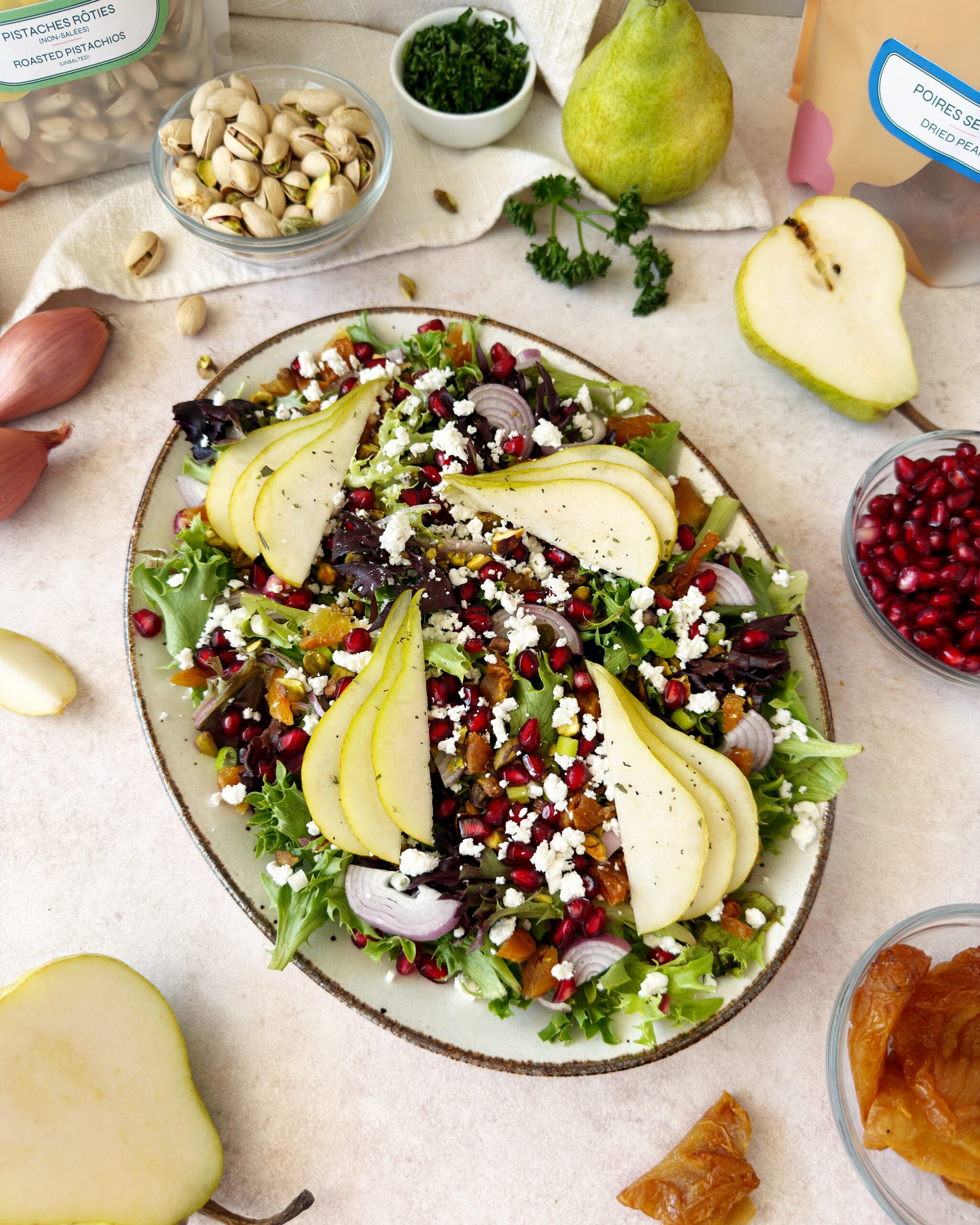 Crunchy Pistachio and Pear Salad